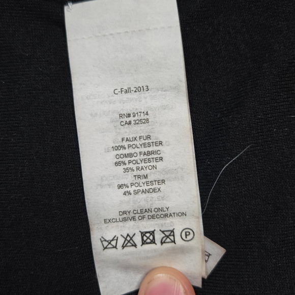 Armani Exchange Tan Black Sherpa Faux Fur Reversible Full Zip Vest Size Medium - Picture 7 of 9